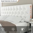 thumbnail image 6 of Homfa Faux Leather Storage Platform Bed Frame, King White Bed Frame with 4 Drawers, Upholstered with Adjustable Headboard, 6 of 7