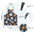 thumbnail image 7 of Dark Halloween Ghosts Pumpkins and Stars Kids Aprons for Girls and Boys,Adjustable Neck Strap Toddler Aprons for Kids Cooking Baking,23.6"x19", 7 of 7