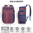 thumbnail image 4 of Rustic Plaid Soft Cooler Bag - 20L Insulated Leakproof Backpack Cooler for Picnics, Travel & Daily Use, 4 of 5