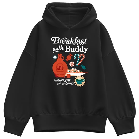 Elf - Breakfast With Buddy - Women's Oversized Fleece Hoodie Sweatshirt