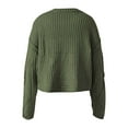 thumbnail image 5 of Sweaters for Women 2025 Fall Winter Oversized Long Sleeve Cropped Knit Jumper Top Womens Pullover Sweaters, 5 of 6