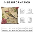 thumbnail image 5 of Vintage Birds on Branch Decorative Pillow Case Rustic Style Cotton Linen Throw Cushion Covers Spring Farmhouse Office Decor Believe Hope Words Pillow Protectors Square, 5 of 5