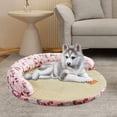 thumbnail image 1 of Cama de verano Yinane para perros colchoneta con almohada nido para mascotas L rosa, 1 of 8