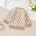 thumbnail image 2 of Baby Sweater Knit Infant Kid Clothing Tops Long Sleeve Autumn Newborn Girl Boy Tops Fashion Plaid Cardigan Warm 0-18M Outerwear, 2 of 5