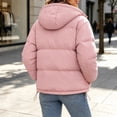 thumbnail image 6 of Jovrlynd Winter Coats for Women Fleece Lined Hooded Warm Quilted Puffer Jacket Plus Size Short Coat with Pockets, M-4XL, 6 of 7