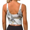 thumbnail image 4 of Uemuo Running White Horses Pattern Women's Sports Bra - High Impact Support, Breathable, and Comfortable Athletic Bra for Running, Yoga, and Workouts, 4 of 9