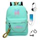 thumbnail image 1 of Mochila Bts del mismo estilo para hombres y mujeres, semana de carga USB, mochila escolar lateral para estudiantes, marea LingWen 9024715643544, 1 of 1