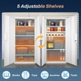thumbnail image 3 of Metal Storage Cabinet with Adjustable Shelves & 2 Doors,70" H Garage Storage Cabinet with Lock Multi-Use Organizer for Garage,Classroom,Office,White, 3 of 8