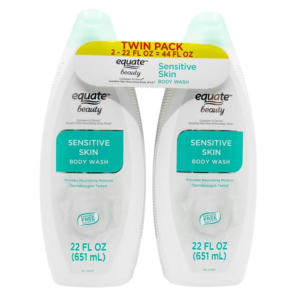 Equate Sensitive Skin Body Wash, 2X 22 fl. Oz. (2 Pack)