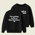 thumbnail image 2 of Baby Sweatshirt Boys Girls Winter Long Sleeve Letter Printing Crewneck Hoodless Tops Kids Clothes Black 9 Years-10 Years, 2 of 3