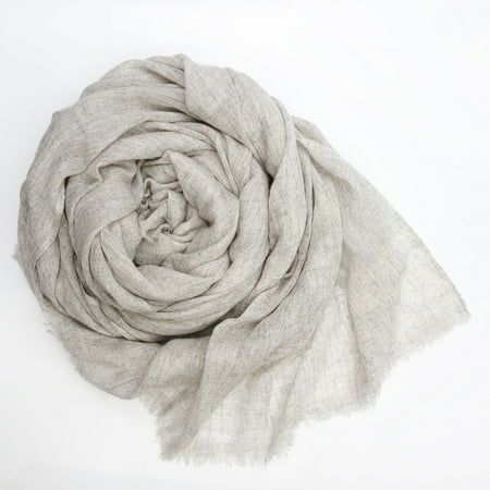 Cashmere Blend Scarf 30x80 Inch Silver Russian Pearl Soft Wrap Shawl For Women