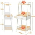 thumbnail image 3 of 3 Tier Bathroom Ladder Shelf - 11.22"D x 14.88"W x 30.51"H White, 3 of 5