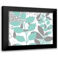 thumbnail image 1 of Robinson, Tamara 18x15 Black Modern Framed Museum Art Print Titled - Teal Foliage Floral III, 1 of 5