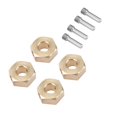 thumbnail image 1 of piezas 17 mm latón hexagonal cubo de rueda Drive adaptador combinador acoplador Afortunado Sencillez, 1 of 5