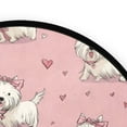 thumbnail image 4 of 36.2 Inch Round Floor Mat Dogs Wearing Bows Carpet Decor Rug for Living Room Bedroom, 4 of 6