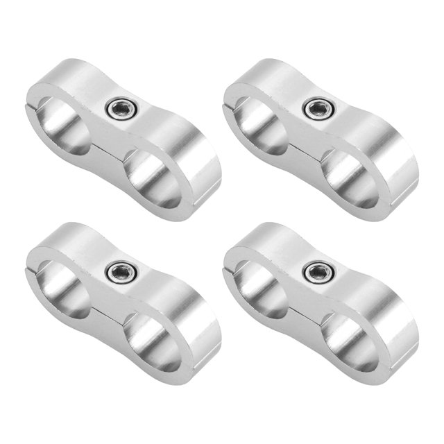 Unique Bargains Hose Separator Clamp Fitting Adapter/ Pipe Tube Line Separator Clamp Tooling AN10 20mm 4pcs Silver Tone
