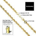 thumbnail image 3 of KoolJewelry Solid 14k Yellow Gold Filled Rope Chain Necklace (6 mm, 26 inch), 3 of 9