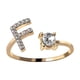 thumbnail image 4 of Anillo de acero de titanio con incrustaciones de letras, joyería de diamantes para mujer, conjunto de joyería de verano, 4 of 6