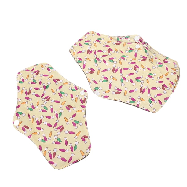 Almohadillas Menstruales Lavables, Botones A Presión De Tamaño M, Almohadillas Menstruales Reutilizables Súper Absorbentes, Suaves Para Mujeres