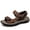 Dark Brown, variant on Men's Outdoor Sport Adjustable Sandals, Non-Slip Breathable Hiking Summer Shoes