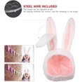 thumbnail image 2 of Rabbit Ear Cap Headwear Cartoon Animal Hat Movable Ears Plush Cute Hat for Women Girls, 2 of 5