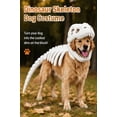 thumbnail image 2 of Dinosaur Skeleton Dog Costume, Prehistoric Bone Pet Costume (Black,40 in) | Costume with Dino Head Cover and Back Skeleton Design, Funny Halloween Dress Up Outfit for Dogs, Puppy Party Cosplay Outfit, 2 of 7