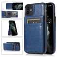 thumbnail image 3 of Asuwish Screen Protector Included PU Leather Soft Shell Wallet Cell Phone Case with Screen Protector for iPhone 12 mini, Blue, 3 of 9