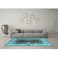 thumbnail image 3 of Ahgly Company Indoor Rectangle Oriental Light Blue Traditional Area Rugs, 2' x 5', 3 of 4