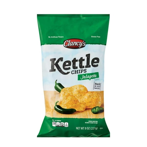 CLANCY'S - Jalapeño Kettle Chips - Delicious and Affordable Snack | 8 Oz