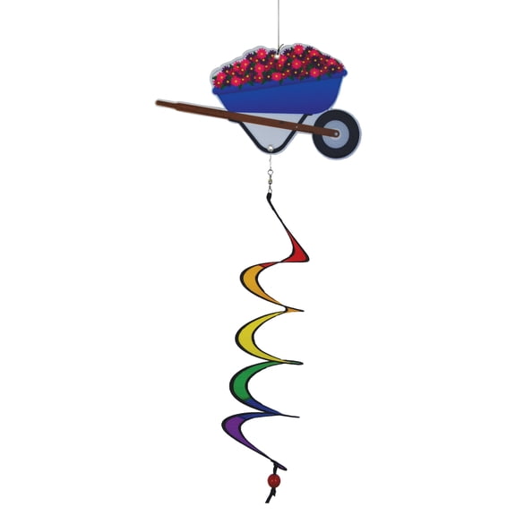 In the Breeze 5164 — Wheelbarrow Theme Twister — Outdoor Garden Décor