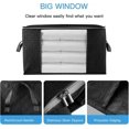 thumbnail image 2 of Large Clothes Storage Box, Thick Non-Woven Fabric, Foldable Organizers with Handle for Duvet Bedding Blankets Pillows Toys, Black, 2 of 5
