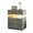 Gray, variant on Hommoo 3 Drawer Dresser LED Nightstands, End Table Bedside Tables for Bedroom, Living Room, Gray