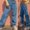 Blue, variant on outfmvch jeans for women fashion high waist loose pocket blue jeans pants for women cargo pants