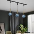 thumbnail image 7 of Kiven H-Type Track Lighting, 1-Light Modern Halo Track Pendant Light with Glass Shade & E12 Socket, Track Light Pedant Adjustable Length for Bedroom Kitchen Island, 7 of 7