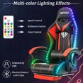 thumbnail image 2 of Gaming Chair with Bluetooth Speaker, Ergonomic Massage Racing Chair with RGB Lights, Footrest and Lumbar Support, High Back Office Chair,  Heavy Duty Design Gaming Computer Chair, 2 of 8