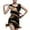 A-Gold71, variant on Womens Dresses Two Tone Fringe Tiered Sleeveless Latin Dance Performance Party Dress