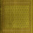 thumbnail image 1 of Ahgly Company Machine Washable Indoor Square Oriental Yellow Industrial Area Rugs, 3' Square, 1 of 4