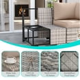 thumbnail image 3 of Sweecci 12 Piece Outdoor Patio Furniture Set, Ergonomic Wicker Patio Sectional Sofa with Stable Feet, 4" Cushions Conversation Set with Wood Table for Backyard Garden Deck,Beige, 3 of 6