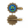 thumbnail image 1 of Rio Brasil carnaval Tocado de pieza de pelo de horquilla de flor de metal vintage, 1 of 3