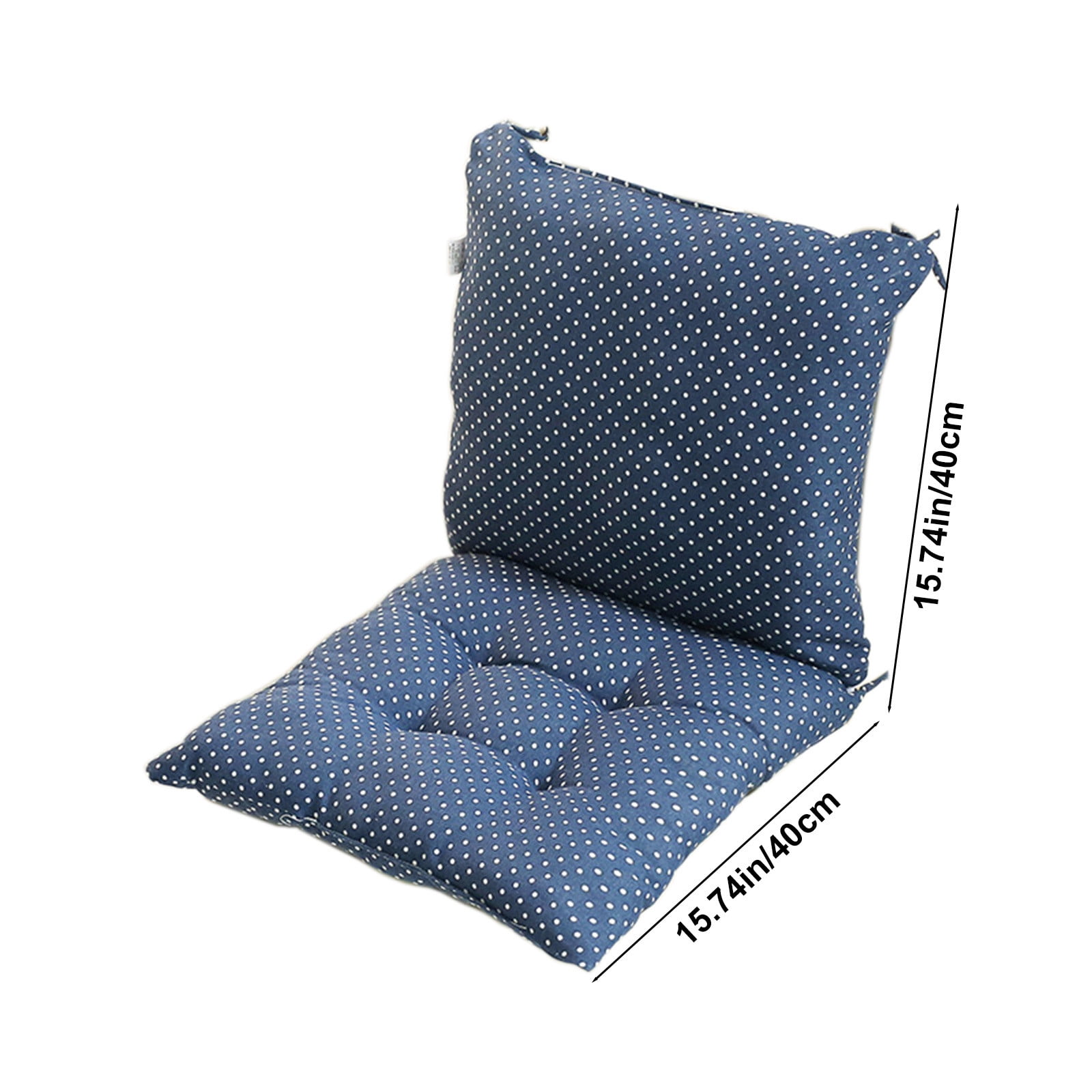 potrochi Outdoor Chair Cushion, Indoor/Outdoor Solid Back 1 Piece Square Corner Chair Cushion with Ties, Deep Seat, Weather, and Fade Resistant, Chair Cushions for Dining Chairs