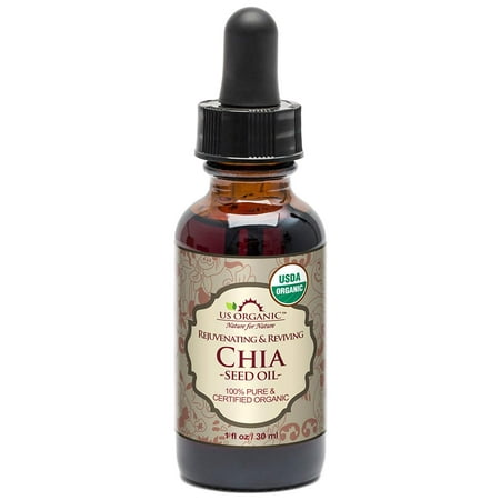 US Organic Chia Seed Oil, 100% Pure Certified USDA Organic, 1 oz (30 ml)