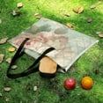 thumbnail image 5 of Pastel Floral Seamless Wallpaper Pattern Design Picnic Blanket Waterproof Outdoor Beach Blanket Hand-held Pad Suitable for Travel, Camping, Beach, Family Gatherings, 5 of 7