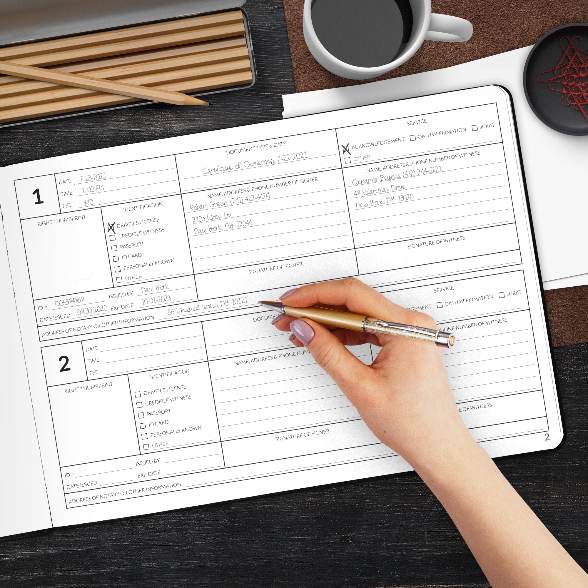Skyline Official Notary Journal