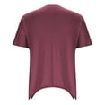thumbnail image 3 of Women Plus Size Tops Cut Out V Neck 3/4 Sleeve Blouses Dressy Casual Tunic Tops To Wear With Leggings Woman Tee Athletic Short Sleeve Shirt Women Small Long Sleeve Shirt Tee for Women Short Sleeve, 3 of 5