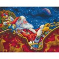 thumbnail image 2 of Dimensions Gold Collection Kit de Point de Croix Compte 14"X11 Pouces-Santa's Midnight Ride (18 Unités), 2 of 2