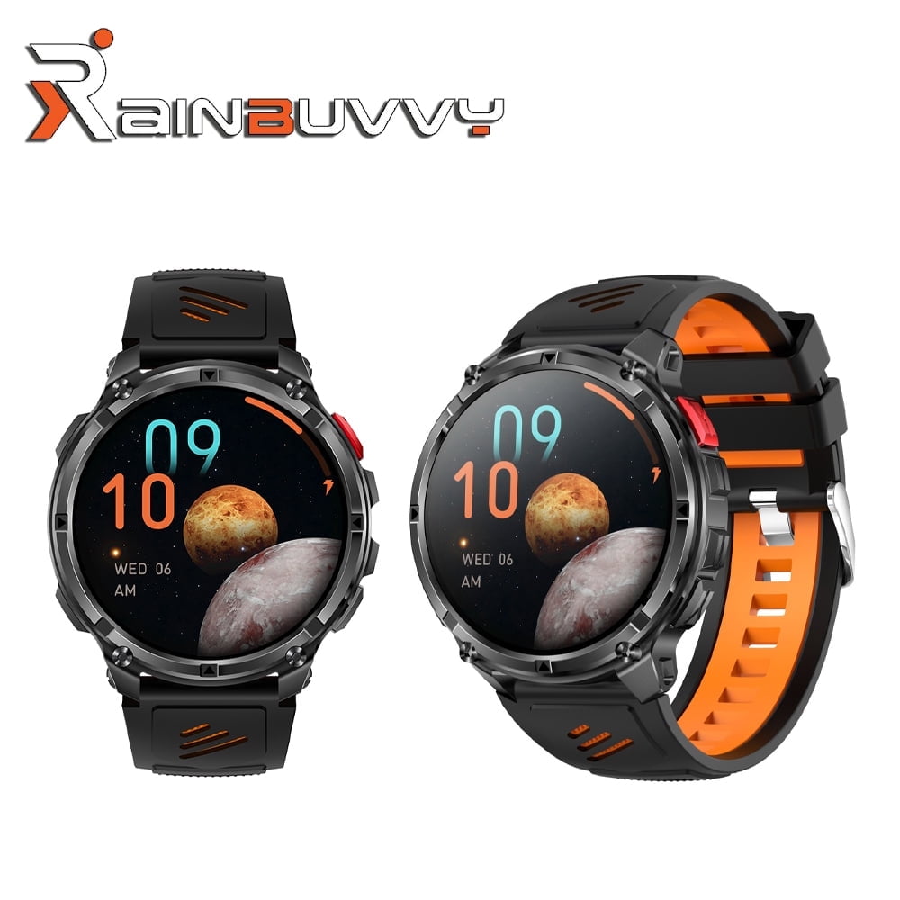 HT33 Smart Bluetooth Watch 1.7-inch IPS Screen Flashlight Compass 1100mAh Health Tracker Compatible with iOS or Android Phone Connection Available in Multiple Colors