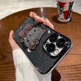 thumbnail image 1 of Funda para teléfono Hello Kitty con incrustaciones de diamantes galvanizados en polvo flash para Iphone Xr Xs 11 12 13 14 Pro Max, 1 of 4