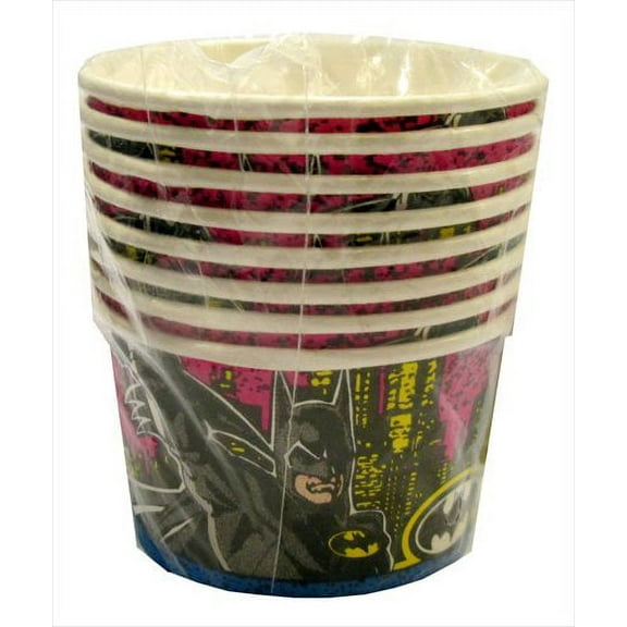 Batman Vintage 1991 Pink & Black 8oz Ice Cream Cups (8ct)