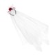 thumbnail image 2 of Costume Accessory Halloween Veil Headband For Festive Events Women White Color 1Pack Ghost Bride, 2 of 5