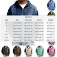 thumbnail image 5 of FRSASU Mens Sweatshirt Long Sleeve Denim Rugged Zip Hoodie Streetwear Casual Top Army Green, 5 of 6